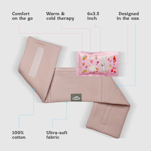 Baby Colic & Gas Relief Belly Belt, Hot/Cold Gel Pack Tummy Wrap for Newborns & Infants, Soft Baby Swaddle for Upset Stomach Comfort, 0–3 Years