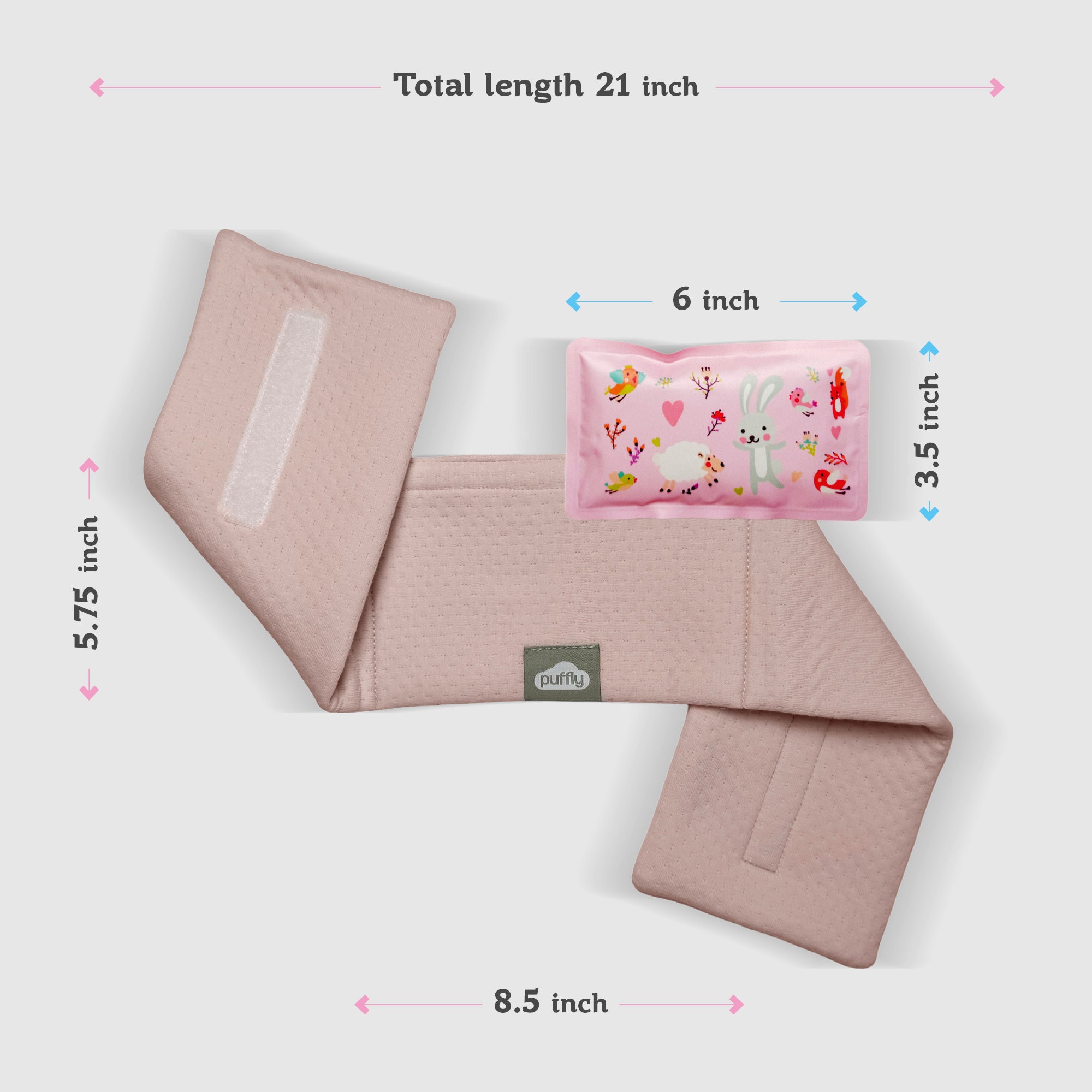 Baby Colic & Gas Relief Belly Belt, Hot/Cold Gel Pack Tummy Wrap for Newborns & Infants, Soft Baby Swaddle for Upset Stomach Comfort, 0–3 Years