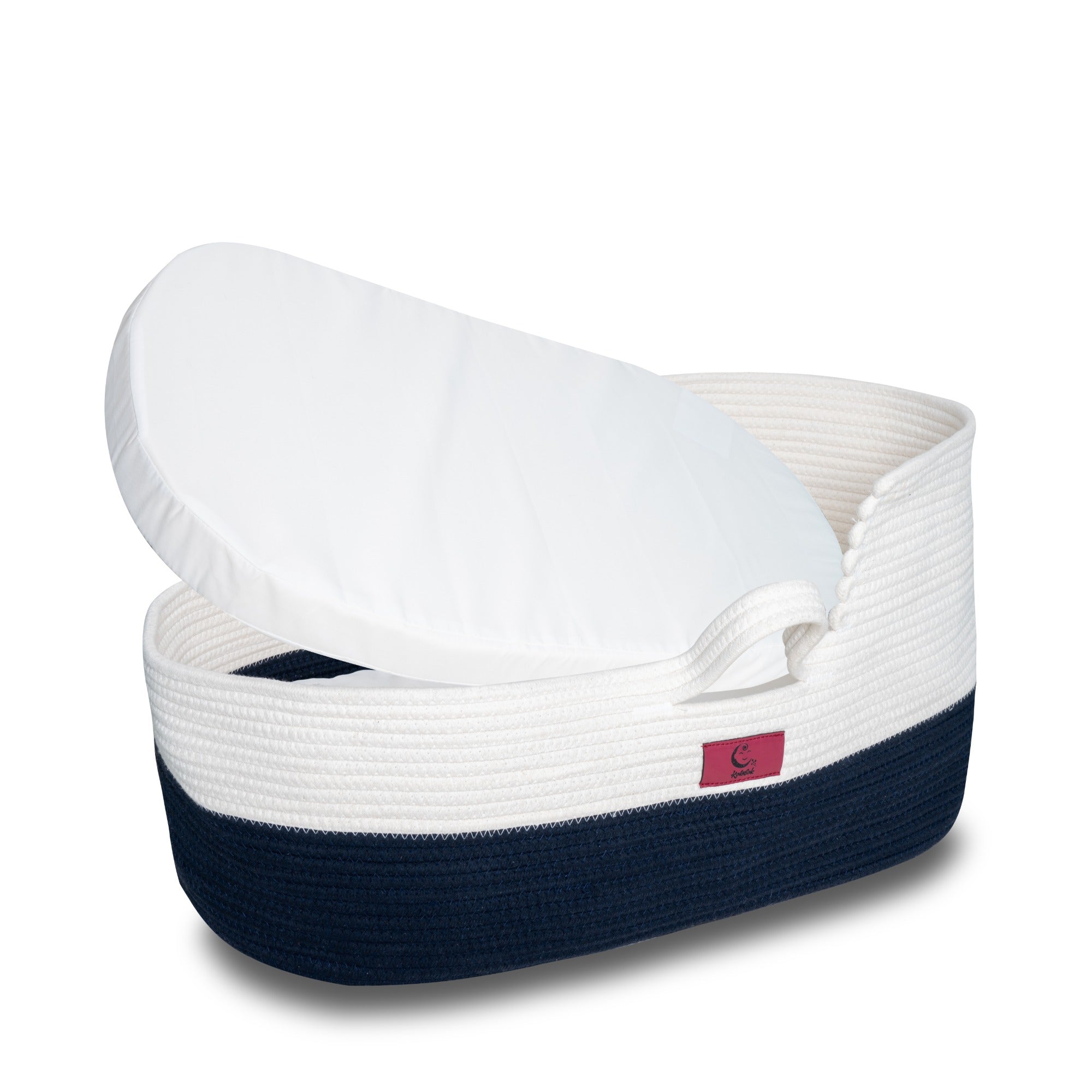 Organic Baby Moses Basket & Newborn Nest with Waterproof Pad
